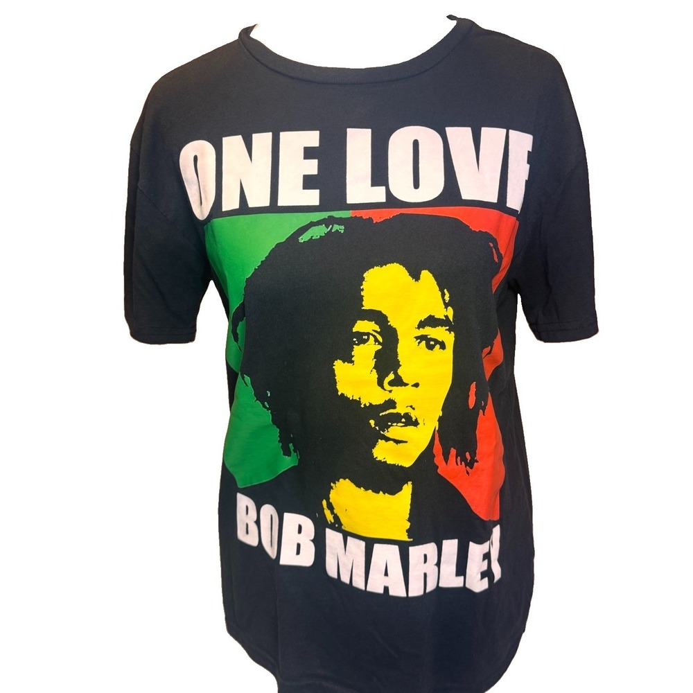 Bob Marley Womens  Shirt Size Small  Zion Rootswear ONE LOVE Cotton Blend